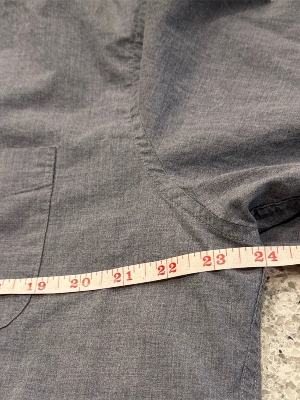 J. Crew Men's Button-Down Shirt - Heathered Blue/Grey 100% Cotton Mens Large
